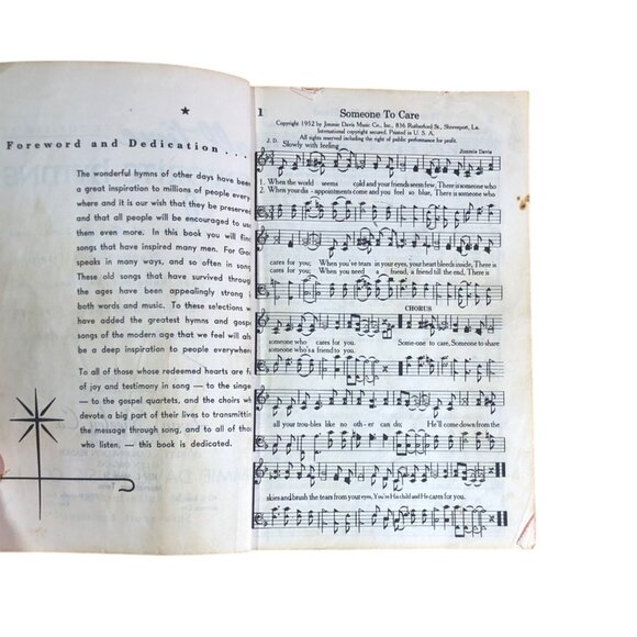 All-Time Favorite Hymns Vintage Sheet Music Songbook Jimmie Davis Religious - Picture 9 of 11